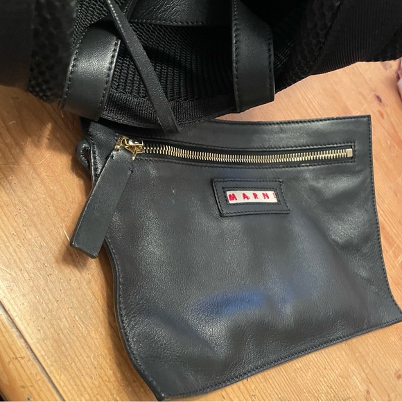 Marni Color‎ Block Leather Parachute Backpack Purse Italy main image 9